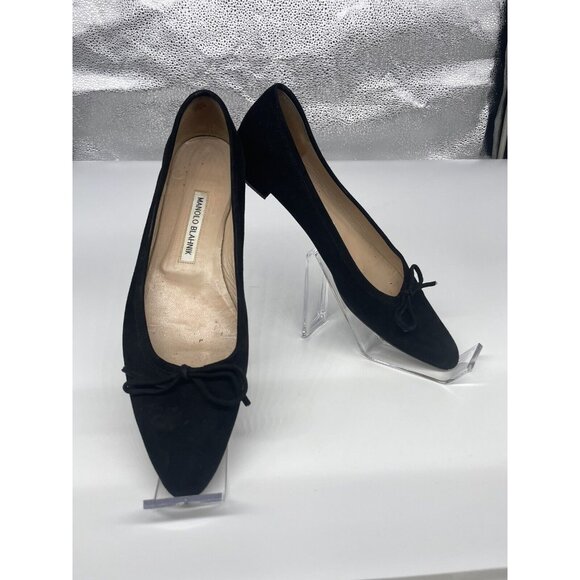 ❌SOLD❌Manolo Blahnik Black Flats - Picture 3 of 7